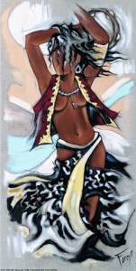 Tableau de Pierre Farel intitulé Gipsy Girl