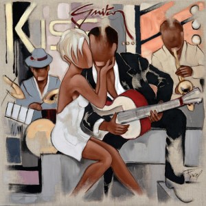 Tableau de Pierre Farel intitulé Guitar Kiss