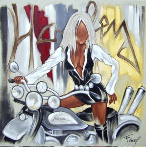 Tableau de Pierre Farel intiutlé Harley Davidson