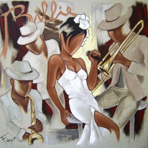 Tableau de Pierre Farel intitulé Lady in satin