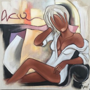 Tableau de Pierre Farel intitulé Pensées en couleurs pastel